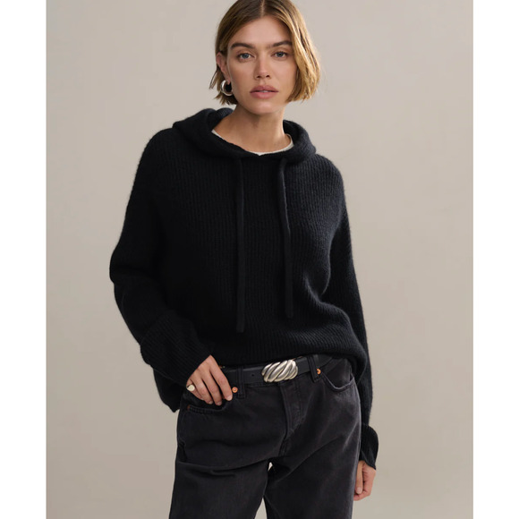 Jenni Kayne Cashmere Fisherman Hoodie L - Picture 1 of 13